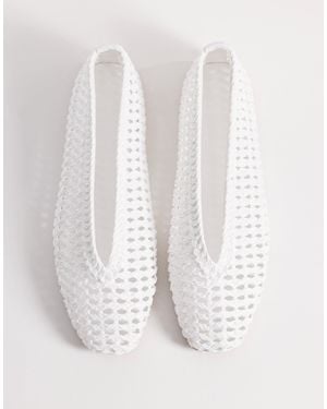 ASOS Lioness Weave Ballets - White