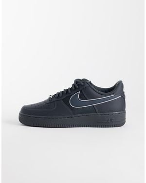 Nike Air Force 1 '07 Low Lv8 Tech Sneakers Grigie E Bianche - Blu