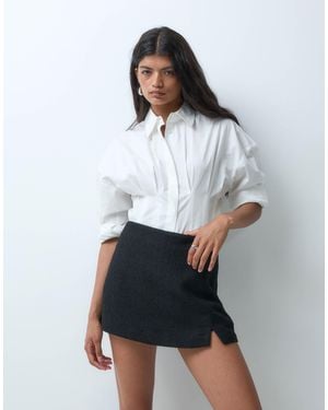 ASOS Maßgeschneiderter bouclé-mini-skort - Weiß