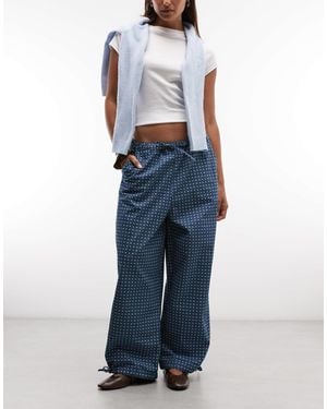 Collusion Check baggy Trouser - Blue
