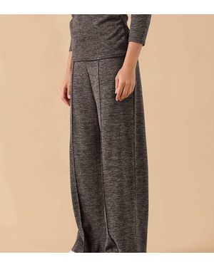 PixieGirl Petite Marl Wide Leg Trousers - Brown