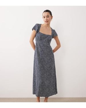 Nobody's Child Petite Nora Print Midi Dress - Blue