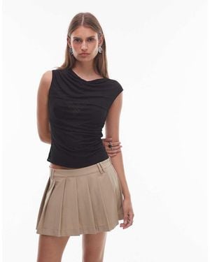 Nia Marge Short Sleeve Top - Black