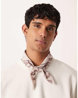 ASOS Printed Abstract Design Cotton Bandana - Brown