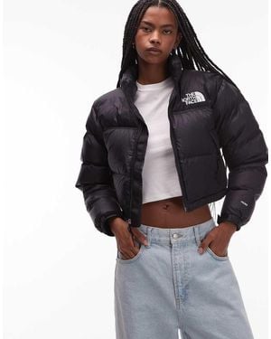 The North Face Nuptse Cropped Down Puffer Jacket - Black