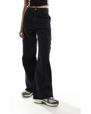 Don't Think Twice Dtt Dom Straight Leg Cargo Jeans - Black