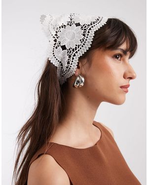 ONLY Lace Details Head Scarf - Brown