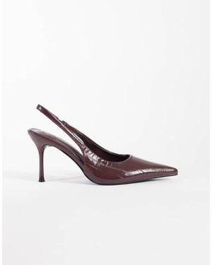 SIMMI Simmi London Lirien Pointed Slingback Court Shoes - Red