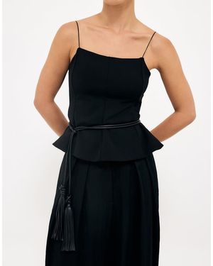 NA-KD Thin Strap Singlet - Black