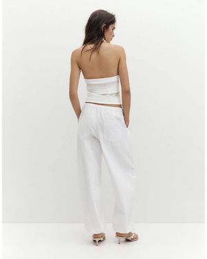 Pull&Bear Sheer Halter Top - White