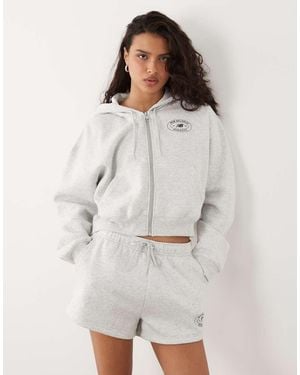 New Balance Fleece Met Volledige Ritssluiting - Wit