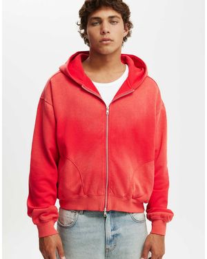 Cotton On Cotton On Cropped Zip Up Hoodie - Red