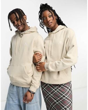 Converse Sudadera Clásica Con Capucha Y Bordado De Chevrón De -Beis Neutro
