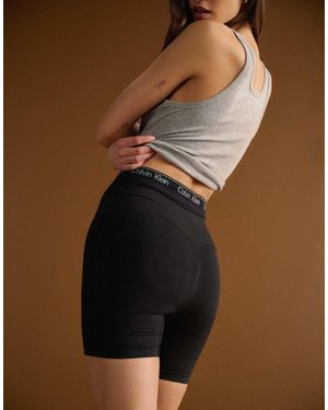 Calvin Klein Shapewear Seamless High Waisted Shorts - Brown