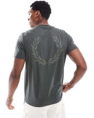 Fred Perry Laurel Wreath Back Print T-shirt - Grey