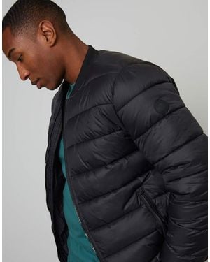 Threadbare Quilted Bomber Jacket - Blue