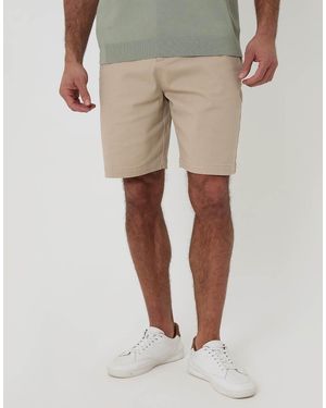Threadbare Cotton 3 Pocket Stretch Chino Shorts - Natural