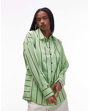 TOPSHOP Oversized Shirt - Green