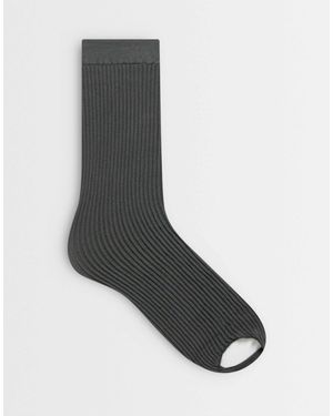 ASOS Chaussettes côtelées à sous-pied en - Gris
