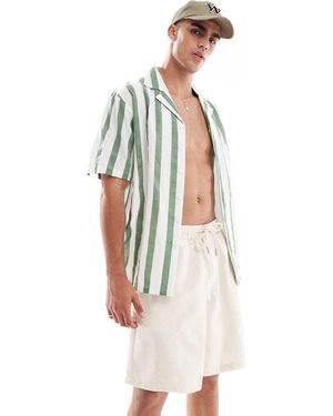 Pull&Bear Short Met Textuur En Trekkoord - Wit
