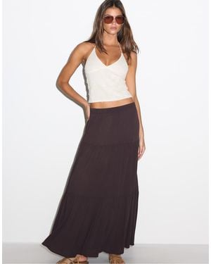 Stradivarius Embroidered Sequin Halter Top - Purple