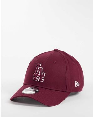 KTZ Casquette la dodgers 9forty logo contour bordeaux - Rouge