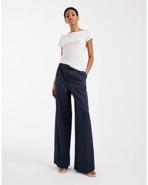 ASOS Asos Design Tall Tailored Low Rise Wide Leg Mansy Pants - Blue
