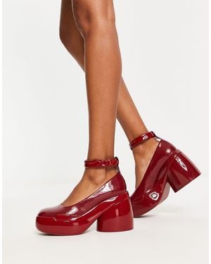 Charles & Keith Mid Heel Pumps - Red