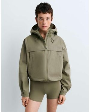 Oysho Short Technical 10K Waterproof Jacket - Green