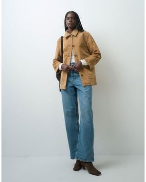 ONLY Veste en daim clair - Bleu