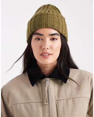 New Look Bonnet côtelé - kaki - Marron