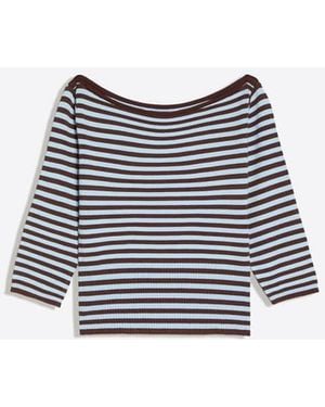 Bershka Boat Neck Jumper - Blue