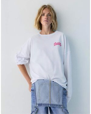 Pull&Bear Stwd T-shirt With Seams - White
