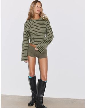 Stradivarius Kimono Sleeve T-shirt - Green
