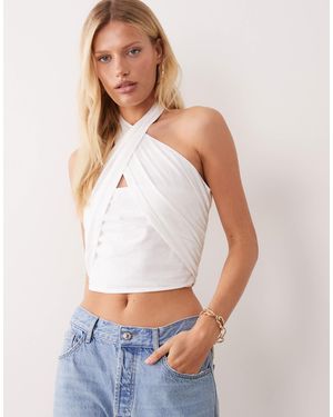 Mango Teen neckholder-top - Weiß
