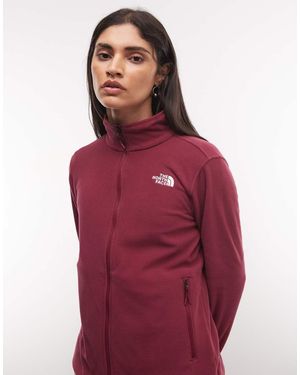 The North Face Forro Polar Glacier Con Cremallera Completa En Burdeos-Rojo