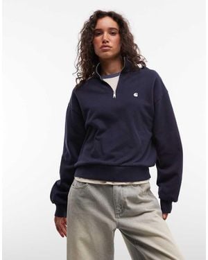 Carhartt Sudadera Con Media Cremallera Casey En - Azul