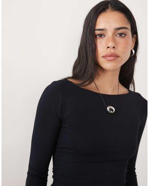 Motel Ione Top Met 3/4-Mouwen - Blauw