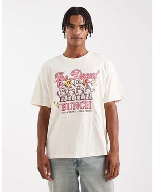 Jack & Jones Oversize T-shirt With Teddy Print - White