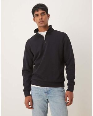 Mango Felpa Con Zip Corta - Nero