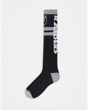 OOSC Calcetines Multicolores Para Esquí Y Snowboard Con Diseño De Los Las Vegas Raiders De X Nfl-Negro - Blanco