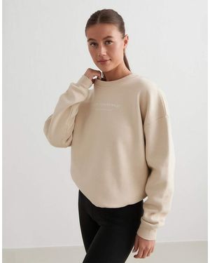 Aim'n Café Au Lait Serif Sweatshirt - Natural