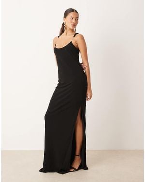 Mango Capsule Round Neck Sleeveless Maxi Dress - White