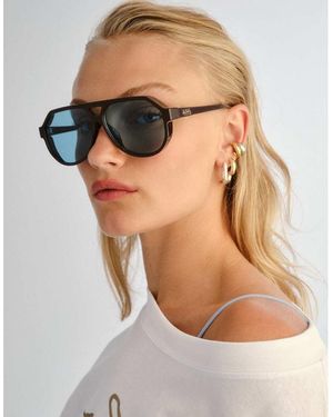 Aire X Von Dutch Shameless Lense Aviator Sunglasses - Brown