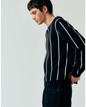 ASOS Jersey Extragrande A Rayas De Punto De - Azul