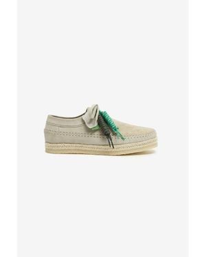 Pompeii UK Pompeii X Clarks Originals Weaver Cactus Suede Shoe With Logo Tag - Green
