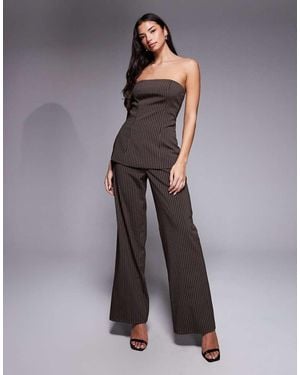Kaiia Exclusive Tailored Wide Leg Trousers - Grey