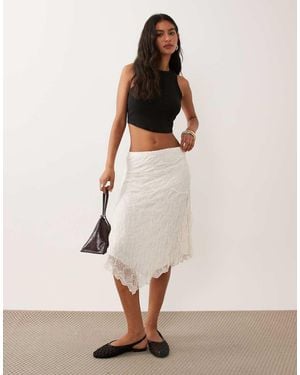 Cotton On Falda De Encaje Sofia En Arena - Neutro