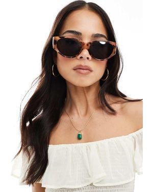 New Look Oversized Oval Sunglasses - Brown