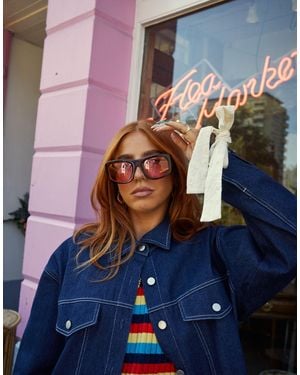 Labelrail X laura elizabeth klein – oversize-jeansjacke - Blau